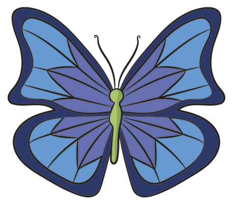 Blue butterfly illustration