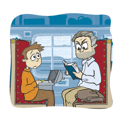 Worst train journey ever illustration