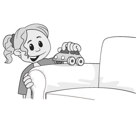 Playing with toy car illustration