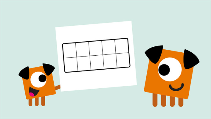 Cyclops dogs with grid illustration