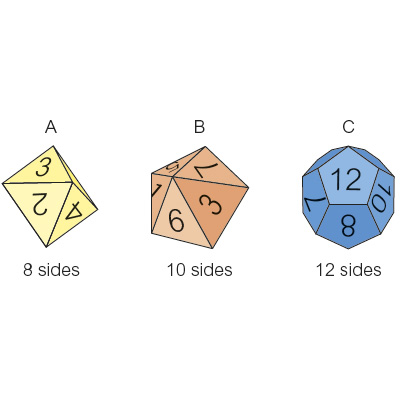 Assorted dice illustration