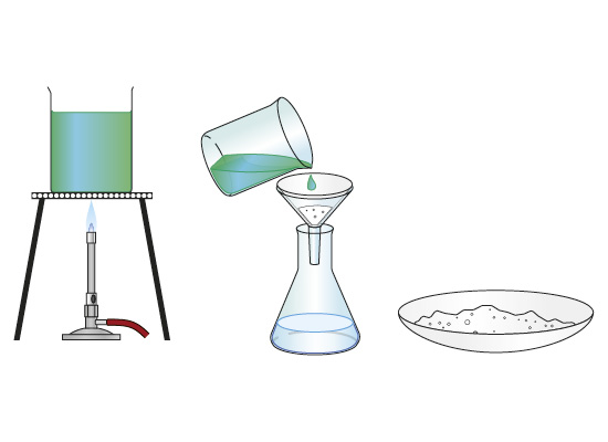 Salt solution experiment illustration