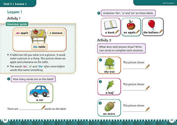 Gallery image for Building blocks year 1 student book spread