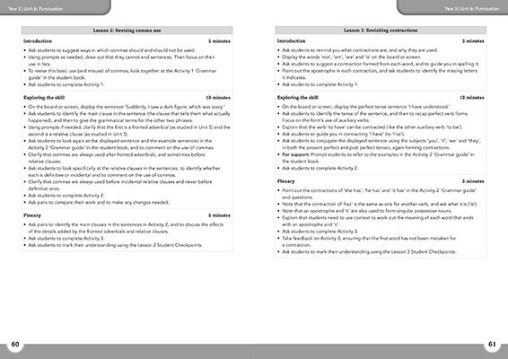 Gallery image for Building blocks year 5 teaching guide spread