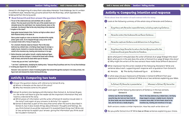 Gallery image for Inspire English year 8 spread