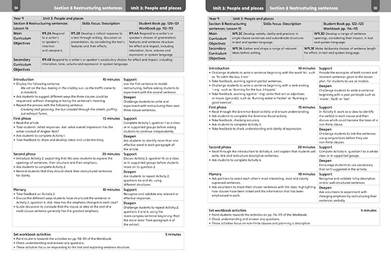 Gallery image for Inspire English year 9 guide spread