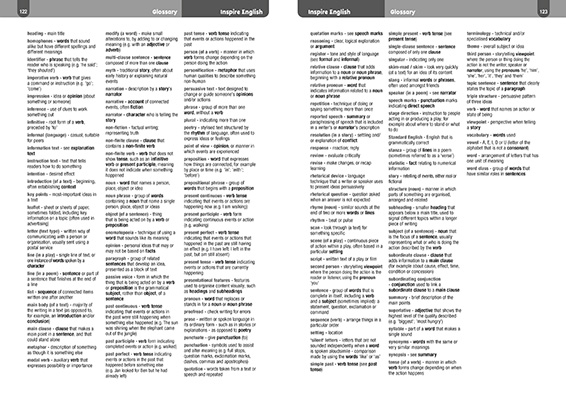 Gallery image for Inspire English year 9 guide spread