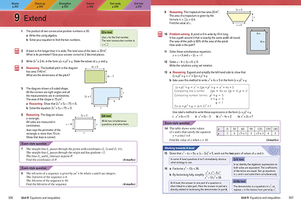 Gallery image for GCSE maths higher year 10 spread