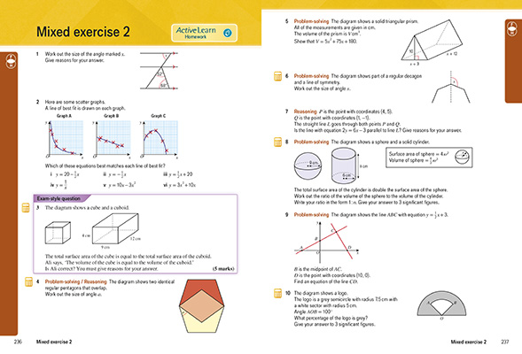 Gallery image for GCSE maths higher Y10 spread