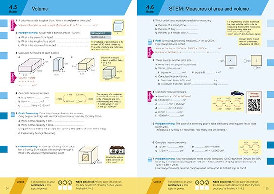 Gallery image for KS3 Maths progress Y8 workbook spread