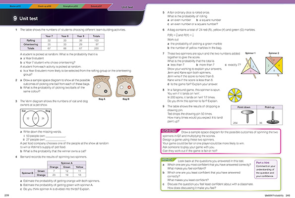 Gallery image for KS3 Maths core book 3 spread