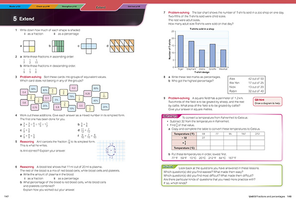 Gallery image for KS3 Maths core book 1 spread