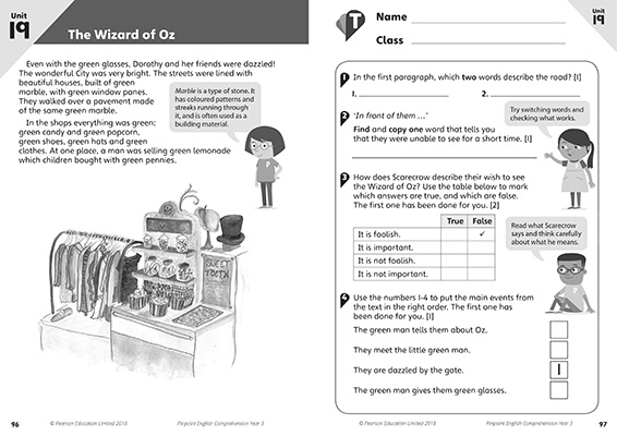 Gallery image for Pinpoint comprehension year 3 spread