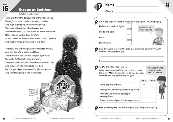 Gallery image for Pinpoint comprehension year 6 spread