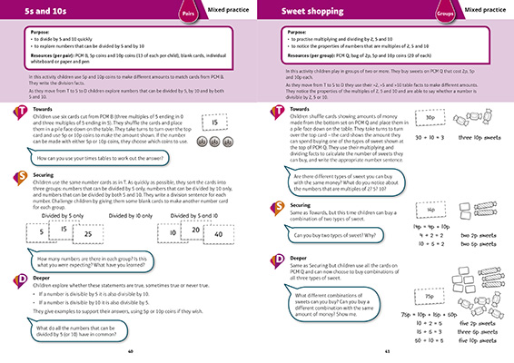 Gallery image for Pinpoint times tables Y2 teacher book spread