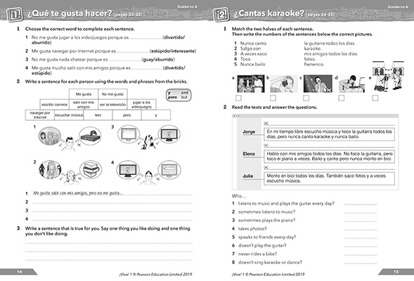 Gallery image for Viva workbook 1A spread