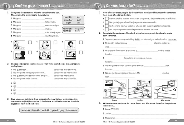 Gallery image for Viva workbook 1B spread