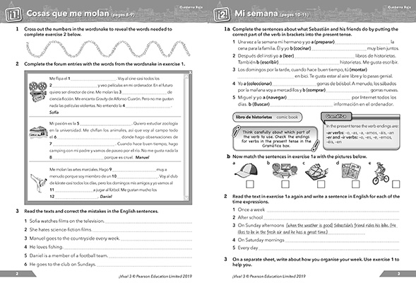 Gallery image for Viva workbook 3 Rojo spread