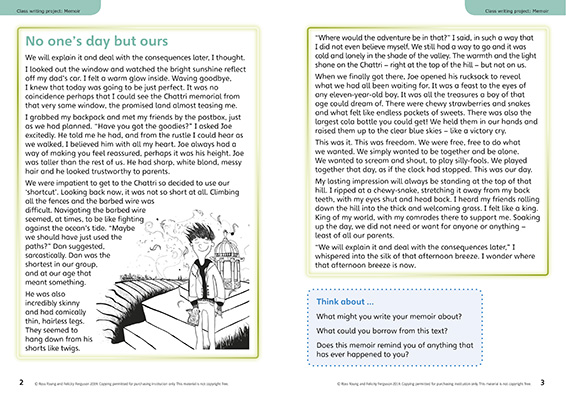 Gallery image for Power English Y3 memoir spread