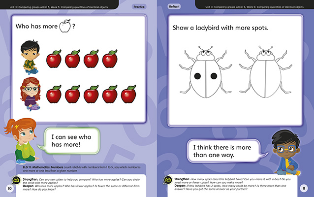 Gallery image for Power maths reception journal A spread